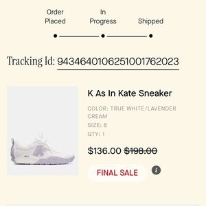 Kate Spade True White and Lavender Sneakers